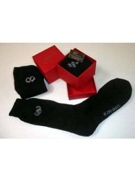 Adult Cotton Socks- Embroidered Stirrups Black With Padded Soles