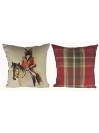 Mister Fox Cushion With Tweed Reverse