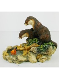 Otters And Crab