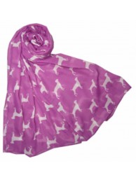 Scarf Dogs Design-lilac Was £15