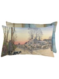 Cushion Red Sky At Night Tweed Backed
