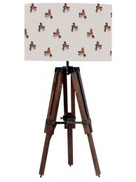 Tripod Table Lamp & Shade Mr & Lady Fox Was £170