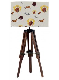 Tripod Table Lamp & Shade Royal Equestrian Was £170