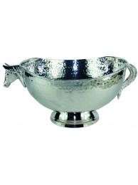 Horse Fruit Bowl Nickel Plated