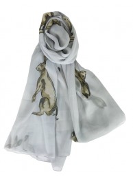 Scarf Hare Light Grey
