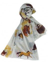 Scarf Royal Equestrian Light Grey