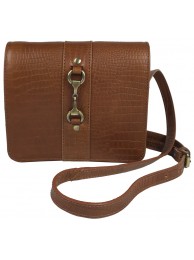 Julia Side Bag Natural Leather Croc